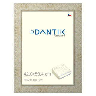 DANTIK rámeček 42x59,4 | PRAHA Bílá (Plexi Čiré)