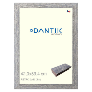 DANTIK rámeček 42x59,4 | RETRO šedá (Plexi Čiré)