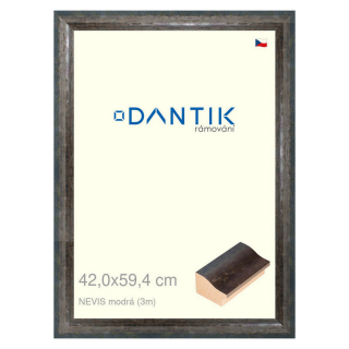 DANTIK rámeček 42x59,4 | NEVIS modrá (Plexi Čiré)