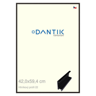 DANTIK rámeček 42x59,4 | ALU profil 7022 Černá matná (Plexi Čiré)