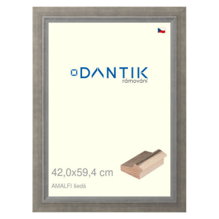 DANTIK rámeček 42x59,4 | AMALFI šedá (Plexi Čiré)