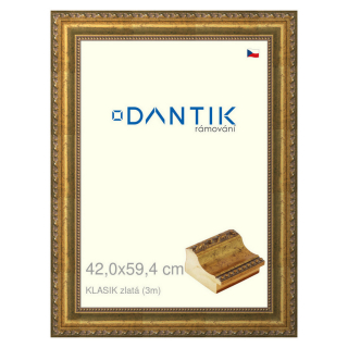DANTIK rámeček 42x59,4 | KLASIK zlatá (Plexi Čiré)