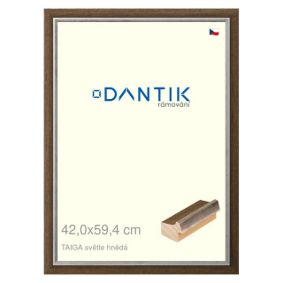 DANTIK rámeček 42x59,4 | TAIGA sv.hnědá (Plexi Čiré)