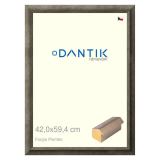 DANTIK rámeček 42x59,4 | Forgia Piombo (Plexi Čiré)