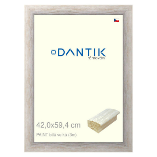 DANTIK rámeček 42x59,4 | PAINT bílá velká (Plexi Čiré)