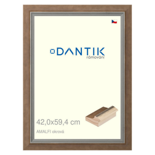 DANTIK rámeček 42x59,4 | AMALFI okrová (Plexi Čiré)