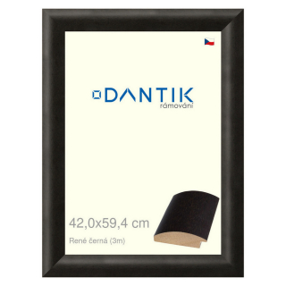 DANTIK rámeček 42x59,4 | René černá (Plexi Čiré)