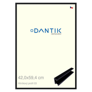 DANTIK rámeček 42x59,4 | ALU profil 7003 Černá Florentinská (Plexi Čiré)