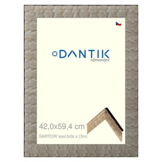 DANTIK rámeček 42x59,4 | SARTORI kost.bílá s (Plexi Čiré)
