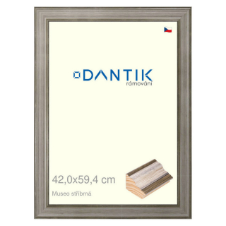 DANTIK rámeček 42x59,4 | Museo stříbrná (Plexi Čiré)