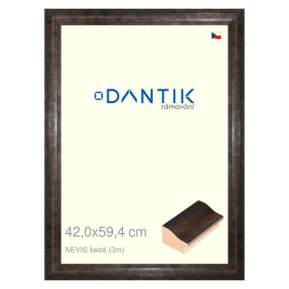 DANTIK rámeček 42x59,4 | NEVIS šedá (Plexi Čiré)