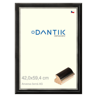 DANTIK rámeček 42x59,4 | ANIVERSA černá AG (Plexi Čiré)