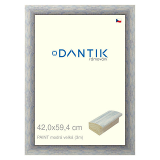 DANTIK rámeček 42x59,4 | PAINT modrá velká (Plexi Čiré)