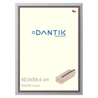 DANTIK rámeček 42x59,4 | RIVIERA vínová (Plexi Čiré)