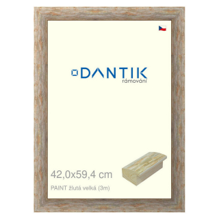 DANTIK rámeček 42x59,4 | PAINT žlutá velká (Plexi Čiré)