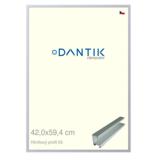 DANTIK rámeček 42x59,4 | ALU profil 7003 Stříbrná matná (Plexi Čiré)