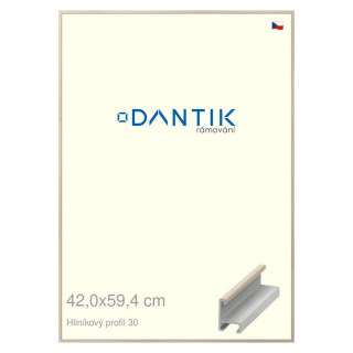 DANTIK rámeček 42x59,4 | ALU profil 6030 Dýha slovnová kost (Plexi Čiré)