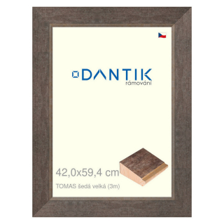 DANTIK rámeček 42x59,4 | TOMAS šedá velká (Plexi Čiré)
