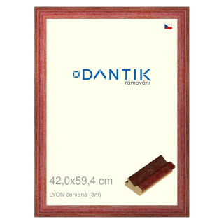 DANTIK rámeček 42x59,4 | LYON červená (Plexi Čiré)