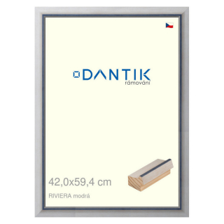 DANTIK rámeček 42x59,4 | RIVIERA modrá (Plexi Čiré)