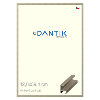 DANTIK rámeček 42x59,4 | ALU profil 6220 champagne (Plexi Čiré)