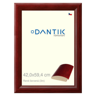 DANTIK rámeček 42x59,4 | René červená (Plexi Čiré)
