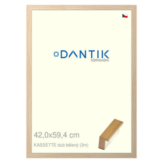 DANTIK rámeček 42x59,4 | KASSETTE dub bělený (Plexi Čiré)