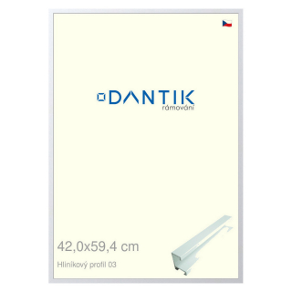 DANTIK rámeček 42x59,4 | ALU profil 7003 Bílá matná (Plexi Čiré)