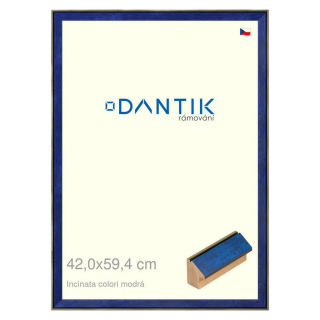 DANTIK rámeček 42x59,4 | INCLINATA colori modrá (Plexi Čiré)
