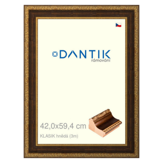 DANTIK rámeček 42x59,4 | KLASIK hnědá (Plexi Čiré)