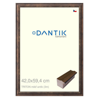 DANTIK rámeček 42x59,4 | TRITON měď antik (Plexi Čiré)