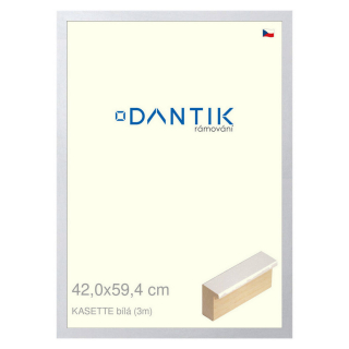 DANTIK rámeček 42x59,4 | KASSETTE bílá (Plexi Čiré)