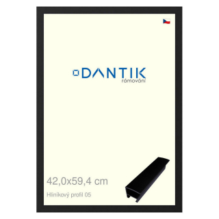 DANTIK rámeček 42x59,4 | ALU profil 7005 Černá matná (Plexi Čiré)