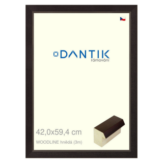 DANTIK rámeček 42x59,4 | WOODLINE hnědá (Plexi Čiré)