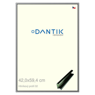 DANTIK rámeček 42x59,4 | ALU profil 7002 Šedá leská (Plexi Čiré)