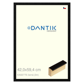 DANTIK rámeček 42x59,4 | KASSETTE černá (Plexi Čiré)