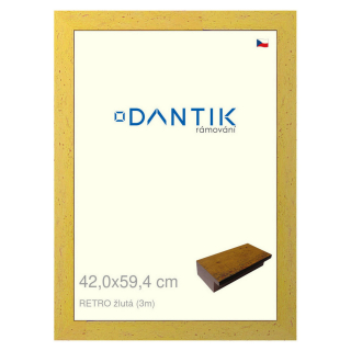 DANTIK rámeček 42x59,4 | RETRO žlutá (Plexi Čiré)