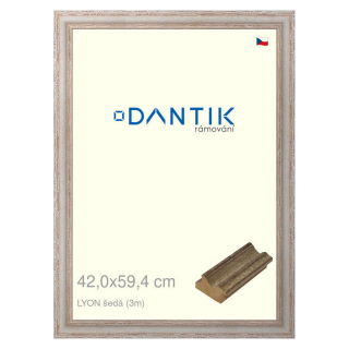 DANTIK rámeček 42x59,4 | LYON šedá (Plexi Čiré)
