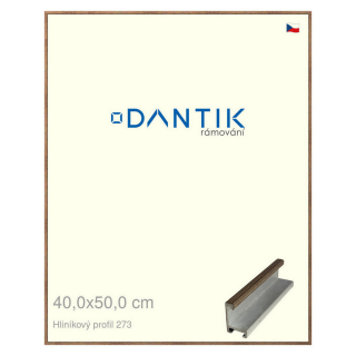 DANTIK rámeček 40x50 | ALU profil 7273 Dýha wenge (Sklo Čiré)