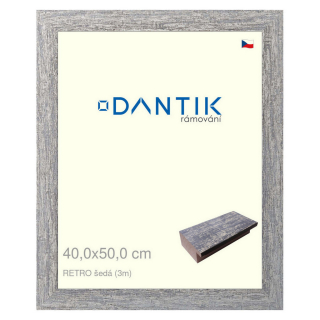 DANTIK rámeček 40x50 | RETRO šedá (Sklo Čiré)