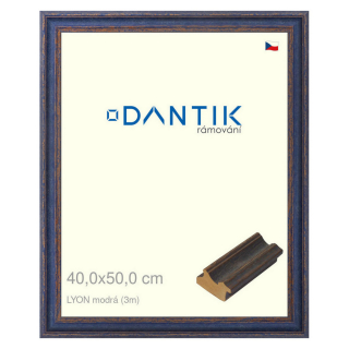 DANTIK rámeček 40x50 | LYON modrá (Sklo Čiré)