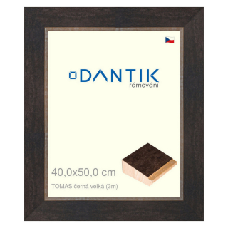 DANTIK rámeček 40x50 | TOMAS černá velká (Sklo Čiré)