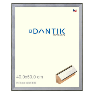 DANTIK rámeček 40x50 | INCLINATA colori Bílá (Sklo Čiré)