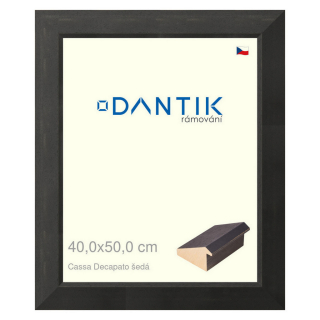 DANTIK rámeček 40x50 | Caa Decapato černá (Sklo Čiré)