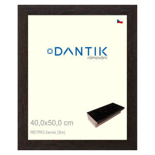 DANTIK rámeček 40x50 | RETRO černá (Sklo Čiré)