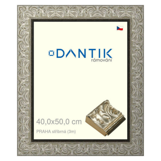 DANTIK rámeček 40x50 | PRAHA stříbrná (Sklo Čiré)