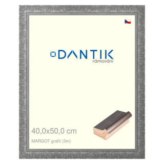 DANTIK rámeček 40x50 | MARGOT grafit (Sklo Čiré)