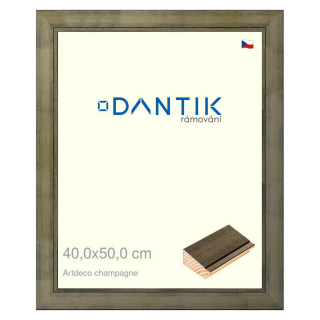 DANTIK rámeček 40x50 | Artdeco Champagne (Sklo Čiré)