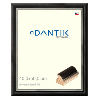 DANTIK rámeček 40x50 | ANIVERSA černá AG (Sklo Čiré)