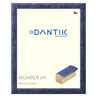 DANTIK rámeček 40x50 | BOX film modrá (Sklo Čiré)